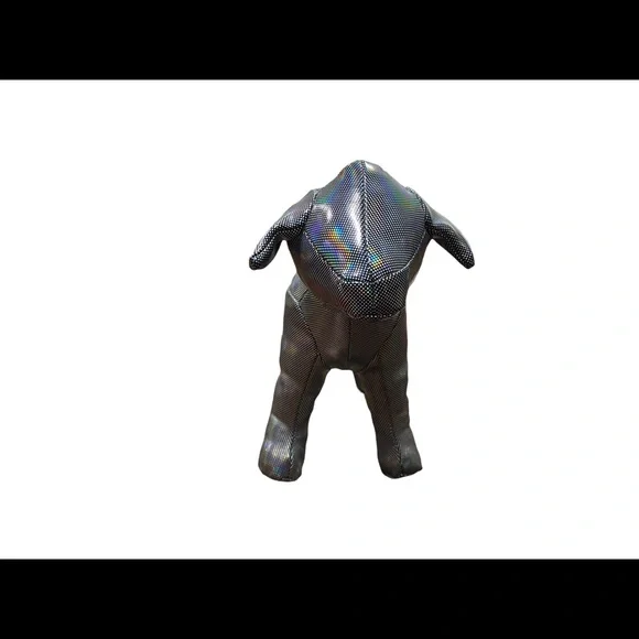 PINK Victoria's Secret Metallic Silver Plush Dog (2013) - Picture 3 of 7